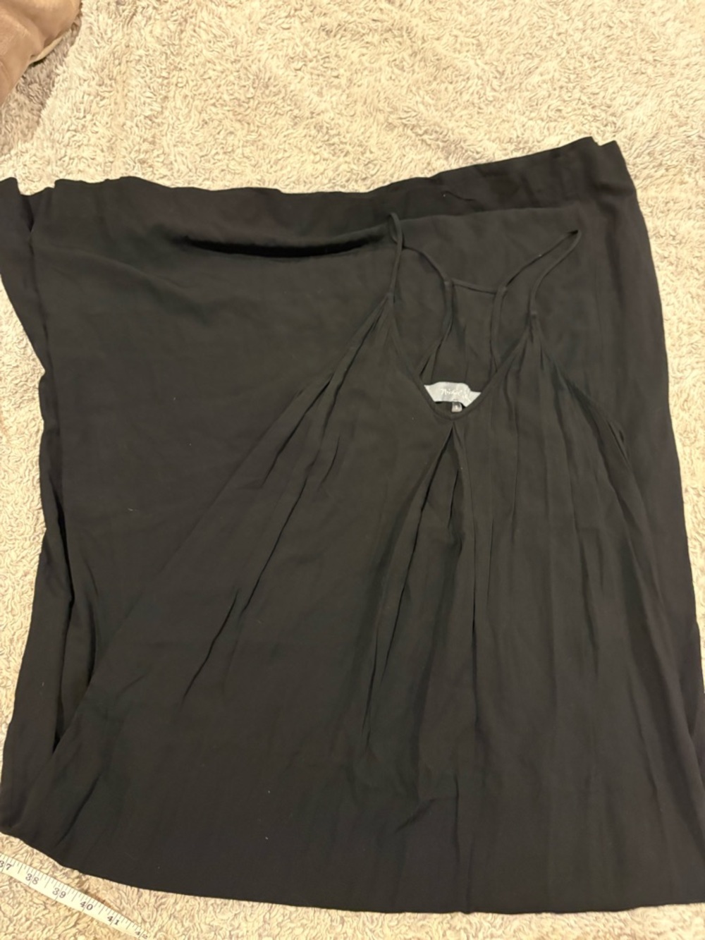 MinkPink Maxi Dress Womens Small Black Good Boho Keyhole Spaghetti Strap Long